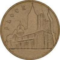 (132) Монета Польша 2007 год 2 злотых "Плоцк"  Латунь  UNC