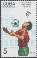 (1990-005) Марка Куба "Футболист 2"    ЧМ по футболу 1990 Италия III Θ