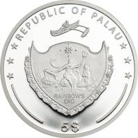 (№2016) Монета Палау 2016 год 5 Dollars (Лучше Унция Удачи, Чем Фунт Золота)