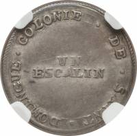 (№1802km22) Монета Гаити 1802 год 1 Escalin