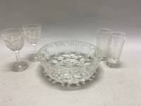 Салатник и 4 стопки хрусталь