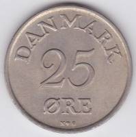 (№1948km842.1) Монета Дания 1948 год 25 Oslash;re (Сердечки)