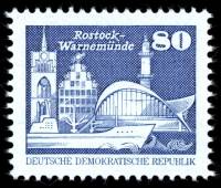 (1981-087) Марка Германия (ГДР) "Росток-Варнемюнде"    Достопримечательности ГДР III Θ