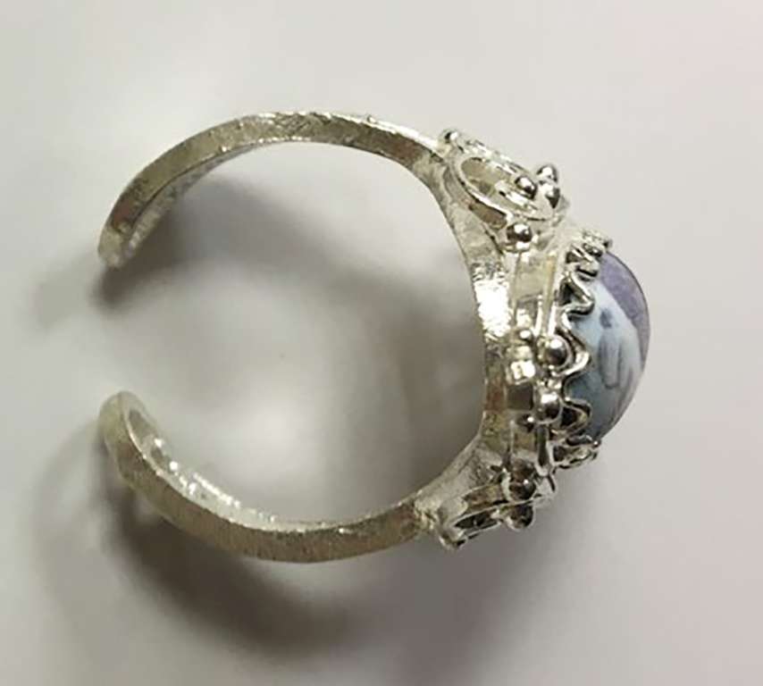 Перстень "Финифть", серебрение (сост. на фото)