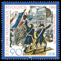 (1989-048) Марка Германия (ГДР) "Штурм Тюильри"    Французкая революция III O