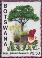 (№2014-1002) Марка Ботсвана 2014 год "Национальная Флора Символы", Гашеная