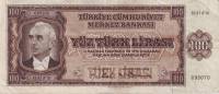(№1942P-144a) Банкнота Турция 1942 год "100 Turkish Lira"
