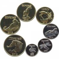 2013 7 монет 10 25 50 копеек 1 3 5 10 рублей Набор Ингушетия 2013 год Фауна   UNC