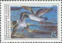 (1990-058) Марка СССР "Обыкновенный гоголь"   Утки III O