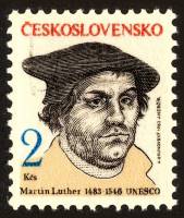 (1983-004) Марка Чехословакия "М. Лютер"    Личности III Θ