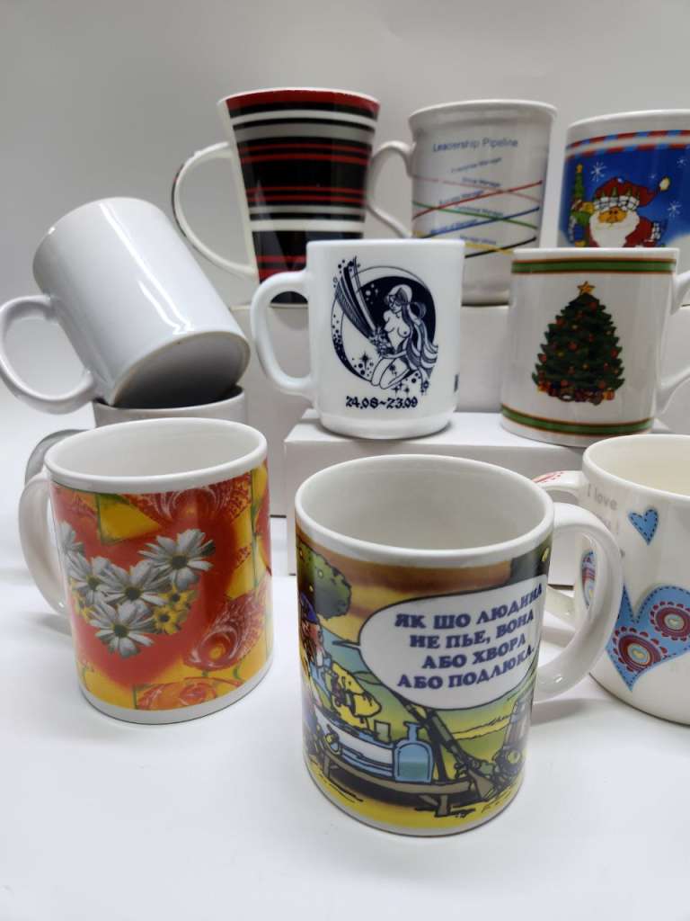 Кружки чашки чайные 12 шт разные