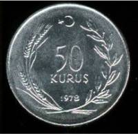 (№1978km913) Монета Турция 1978 год 50 Kuruş (Ф. А. О. - матери грудное вскармливание)