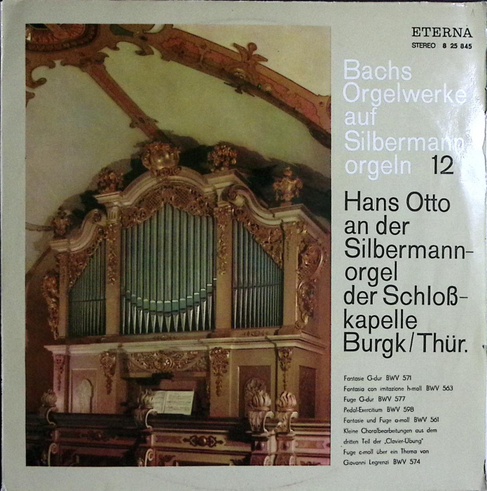Пластинка виниловая &quot;. Bachs Orgelwerke auf Silbermann-orgeln&quot; ETERNA 300 мм. Excellent