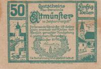 (№1920) Банкнота Австрия 1920 год "50 Heller"