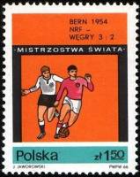 (1966-017) Марка Польша "Берн 1954"   ЧМ по футболу 1982, Испания I Θ