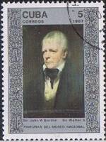 (1987-003) Марка Куба "Вальтер Скотт"    Музей в Гаване III O