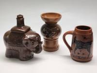 Вазочка Чайница-слон и кружка Карелия керамика