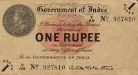 (№1917P-1b) Банкнота Индия 1917 год "1 Rupee" (Подписи: A)