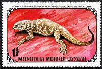 (1972-053) Марка Монголия "Агама Столички"    Рептилии III Θ