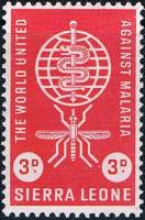 (№1962-206) Марка Сьерра-Леоне 1962 год "Борьба с малярией", Гашеная