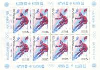 1988-005  Лист (8 м 2х4) СССР Слалом  XV зимние Олимпийские игры Калгари III O