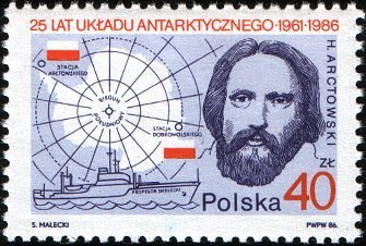 (1986-024) Марка Польша &quot;Антарктида, Х. Арктовски&quot;    25-летие подписания антарктического договора I