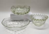 Салатники вазы стекло СССР 3 штуки праздничная винтажная сервировка