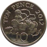 (№2012km149a) Монета Гернси 2012 год 10 Pence