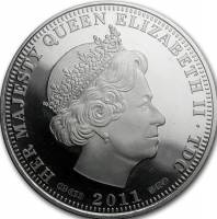 (№2011) Монета Тристан да Кунья 2011 год 100 Pounds (Георгиевская амп)