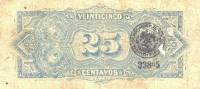 (№1880P-S172a) Банкнота Мексика 1880 год "25 Centavos"