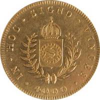 (№1832km386.2) Монета Бразилия 1832 год 4,000 Reacute;is