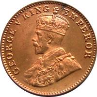 (№1912km512) Монета Индия 1912 год frac14; Anna
