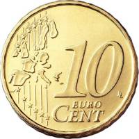 (2006) Монета Ирландия 2006 год 10 центов  1. Старая карта ЕС Северное золото  UNC