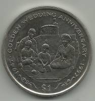 () Монета Либерия 1997 год 1  ""    AU
