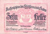(№1920) Банкнота Австрия 1920 год "10 Heller"