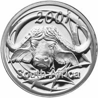 (№2001km246) Монета Южная Африка 2001 год 50 Cents (Дикой - Власть - Буйвола)