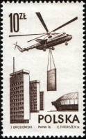 (1976-018) Марка Польша "Ветолет Ми-6"    Современная авиация I Θ