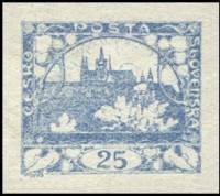 (1918-012) Марка Чехословакия "Собор Св. Николая (Серо-голубая)"    Градчаны (Стандартный выпуск) II