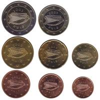 (2002-2017, 8 монет) Набор монет Евро Ирландия Смесь годов год   XF