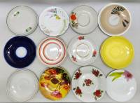 Блюдца чайные 17 штук разные диаметр 14-16 см