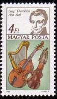(1985-043) Марка Венгрия "Луиджи Керубини"    Международный год музыки. Композитры II Θ