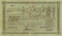 (,) Банкнота Финляндия 1922 год 500 марок    UNC