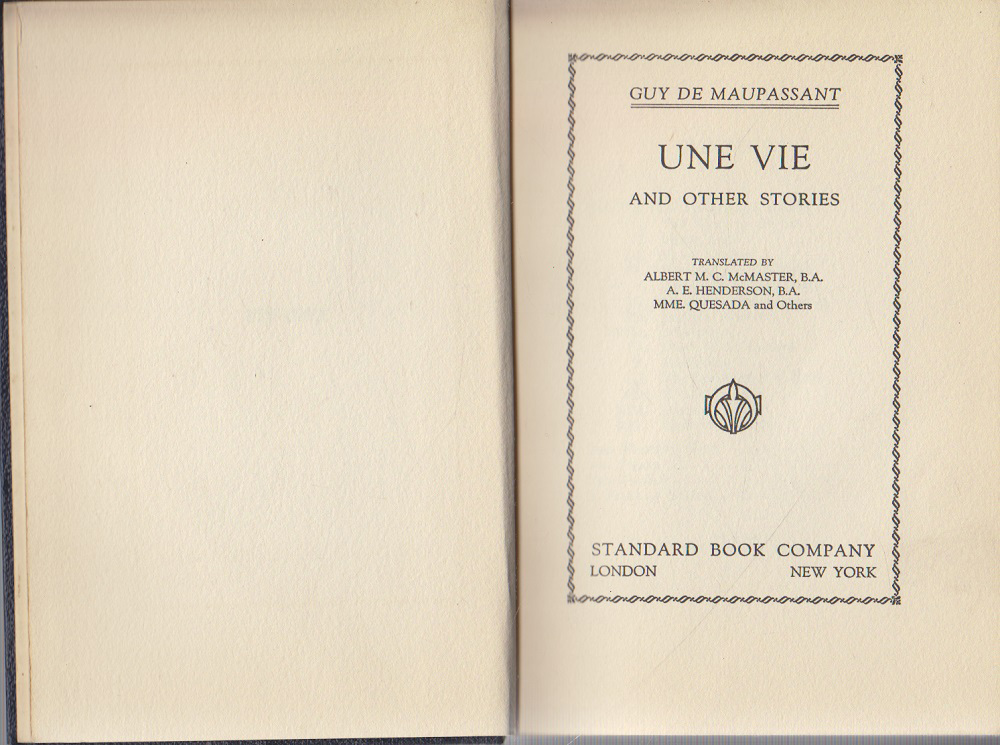 Книга &quot;Une vie and other stories&quot; Не указан G. de Maupassant Лондон Твёрдая обл. 248 с. Без илл.