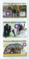 (№2003-1755) Лист марок Республика Конго 2003 год " Местных Крупных Животных", Гашеный