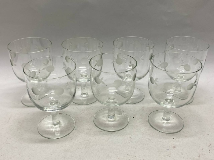 Бокалы 7 шт алмазная резка СССР