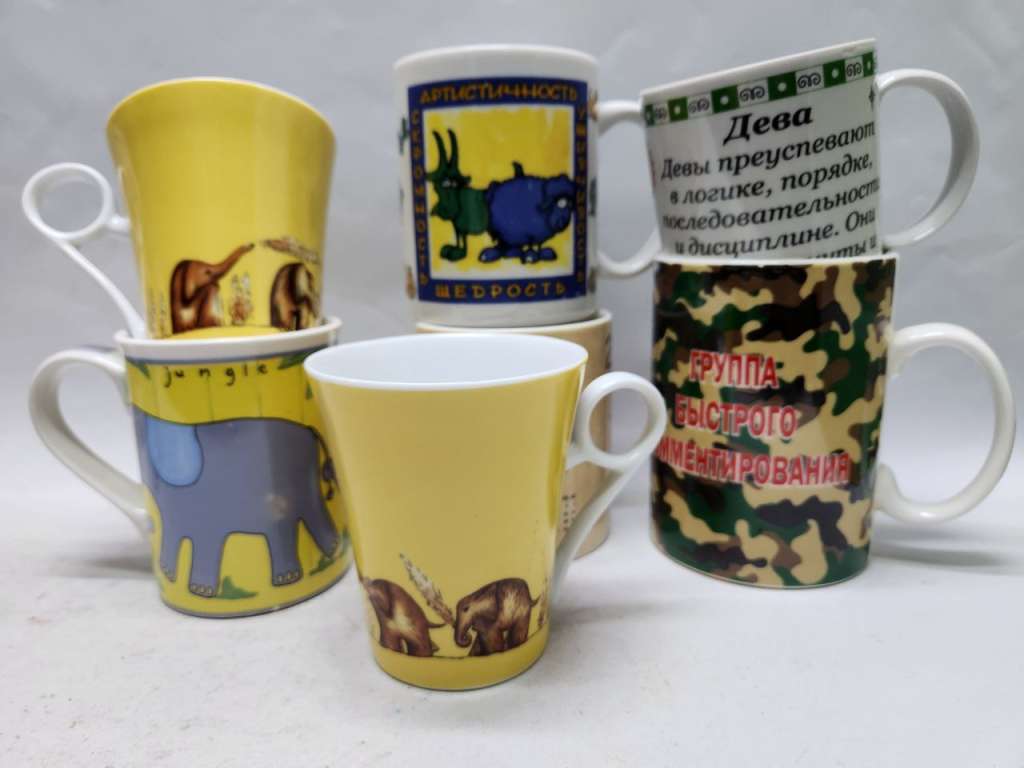Кружки чашки чайные разные 12 шт 