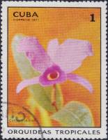(1971-035) Марка Куба "Каттлея"    Орхидеи III Θ