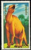 (1990-062) Марка Монголия "Игуанодон"    Доисторические животные: динозавры III Θ