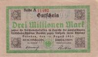(№1923P-S1174) Банкнота Германия 1923 год "3,000,000 Mark"
