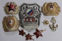 Набор значков знаков (9 шт.) СССР "Кокарды" Усики 